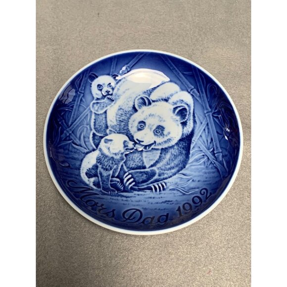 B&G Mothers Day 1992 Panda Plate 6" Copenhagen Porcelain Collectible - Picture 10 of 12